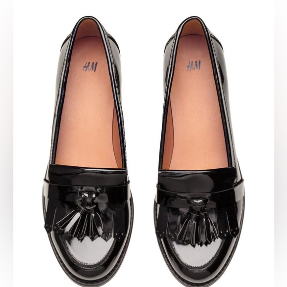 H&M Shoes - H&M Glossy Black Loafers for Women